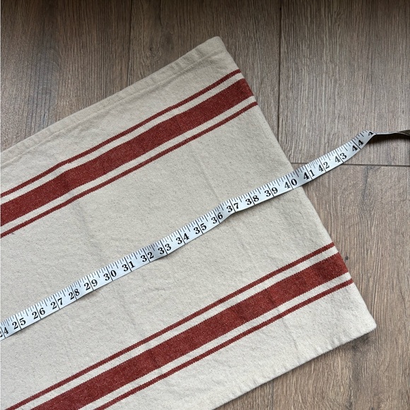 French Stripe Table Runner 80” Cream Burnt Orange Farmhouse Cotton European - Picture 6 of 6